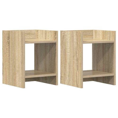 Стойка за растения с рафт 2 pcs Сонома дъб 30 x 30 x 40 cm