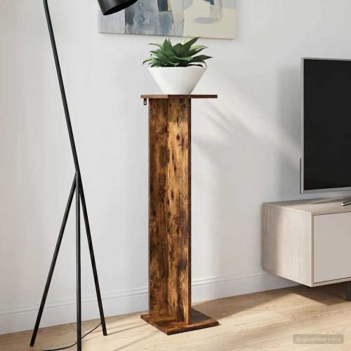 Стойка за растения Пушена Дъб 25 x 25,5 x 100,5 см
