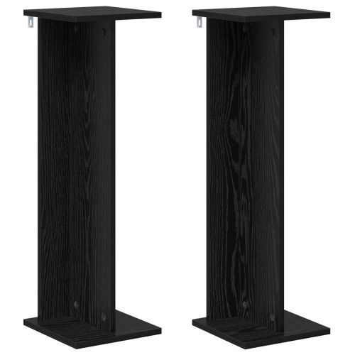 Стойка за растения 2 pcs Черен Дъб 25 x 25,5 x 80,5 см