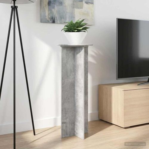 Стойка за растения 2 pcs Бетонно сиво Ø40 x 100 см