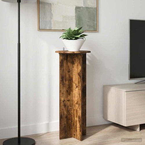 Стойка за растения 2 pcs Опушен дъб Ø40 x 100 см