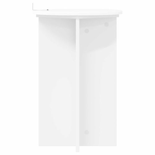 Стойка за растения 2 pcs Бяло Ø40 x 60 см Инженерна дървесина