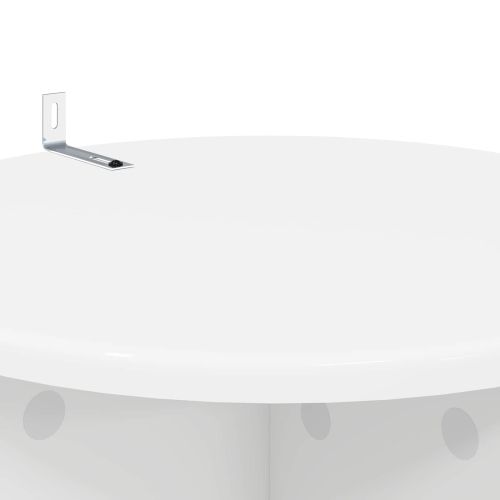 Стойка за растения 2 pcs Бяло Ø40 x 60 см Инженерна дървесина