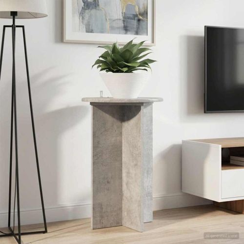 Стойка за растения 2 pcs Бетонно сиво Ø40 x 60 см