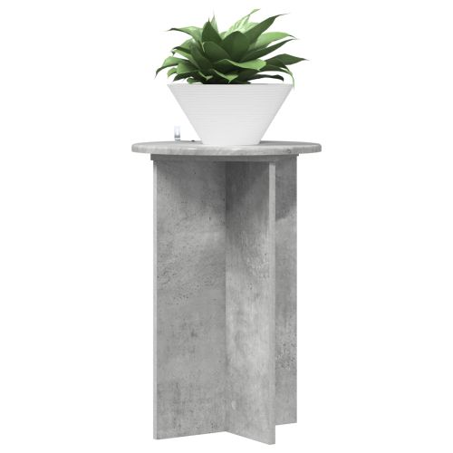 Стойка за растения 2 pcs Бетонно сиво Ø40 x 60 см