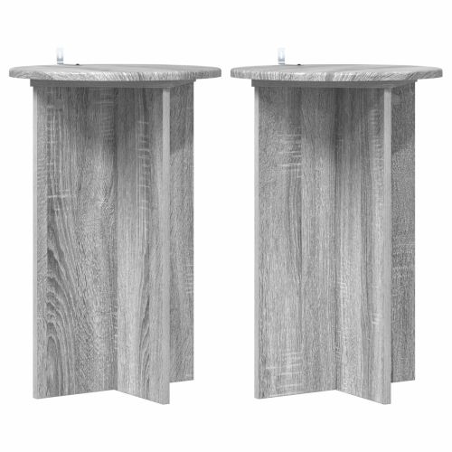 Стойка за растения 2 pcs Сива сонома Ø40 x 60 см