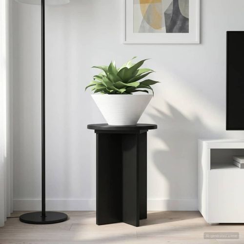 Стойка за растения 2 pcs Черно Ø29,5 x 40 см