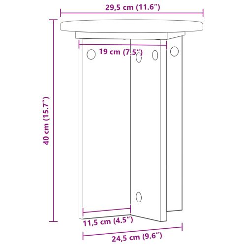 Стойка за растения 2 pcs Черно Ø29,5 x 40 см