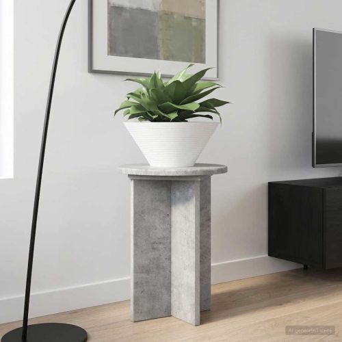 Стойка за растения 2 pcs Бетонно сиво Ø29,5 x 40 см