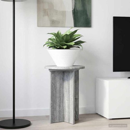 Стойка за растения 2 pcs Сива сонома Ø29,5 x 40 см