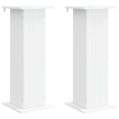 Стойка за растения 2 pcs Бяло 30,5 x 30 x 80,5 см