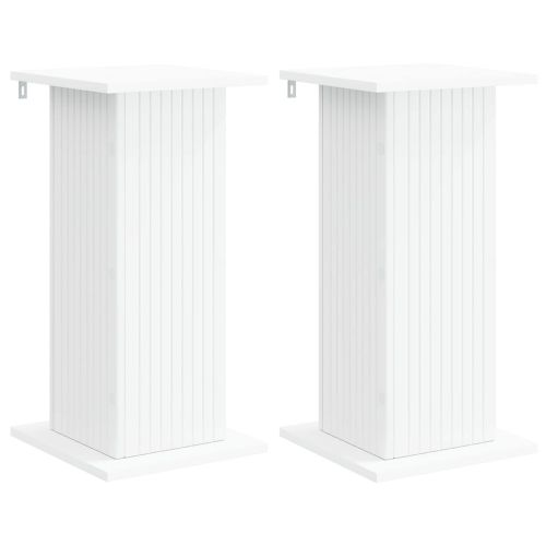 Стойка за растения 2 pcs Бяло 30,5 x 30 x 60,5 см