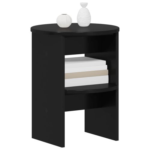 Страничен шкаф 2 pcs Черен Ø40 x 50 см