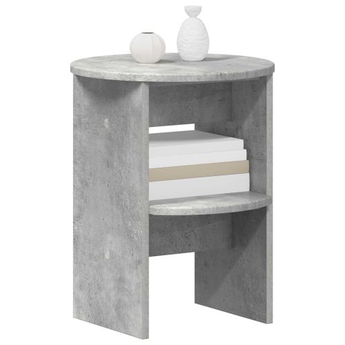 Страничен шкаф 2 pcs Бетонно Сиво Ø40 x 50 см