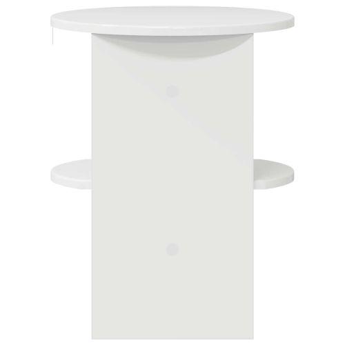 Страничен шкаф 2 pcs Висок Гланцов Бял Ø40 x 50 см