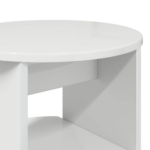 Страничен шкаф 2 pcs Висок Гланцов Бял Ø40 x 50 см