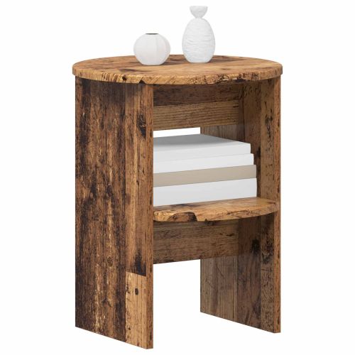 Страничен шкаф 2 pcs Старо дърво Ø40 x 50 см