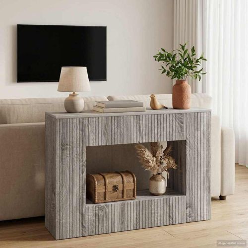 Конзолна маса На райета Сиво Сонома 101 x 29 x 74 см