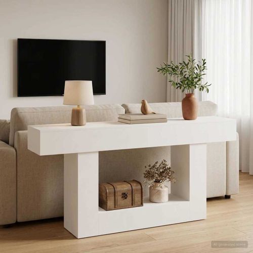 Бял 160 x 30 x 74 см