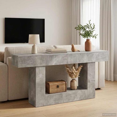 Бетонно Сиво 160 x 30 x 74 см