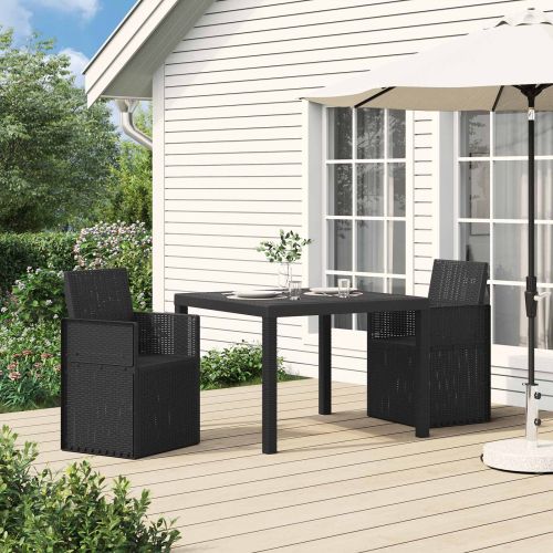 Градински Dining Столове 2 pcs Антрацит 53 x 47 x 88,5 см ПП