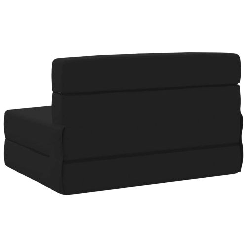 Сгъваем диван легло Черно 70 x 80 x 60 см Текстил