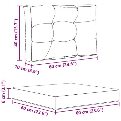 Възглавница за диван на открито Полиестер Антрацит 60 x 60 cm