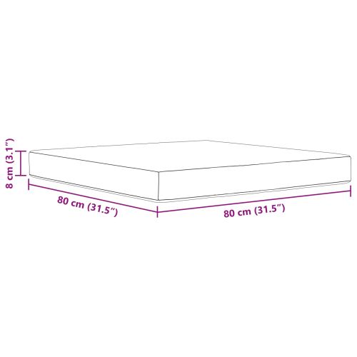 Възглавница за диван на открито Полиестер Антрацит 80 x 80 cm