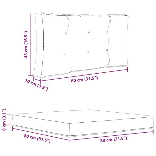 Възглавница за диван на открито Полиестер Червено 80 x 80 cm