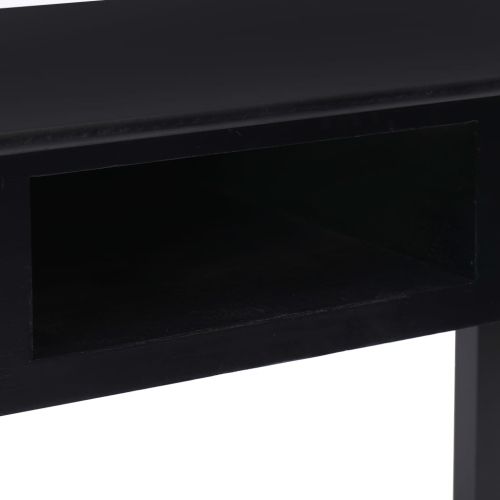 Писалище, черно, 110x45x76 см, дърво