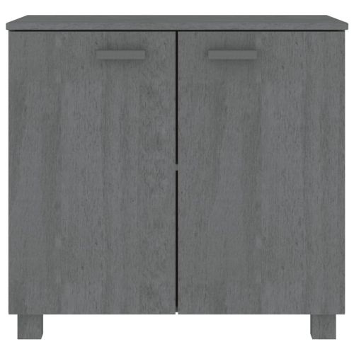 Сайдборд HAMAR, тъмносив, 85x35x80 см, борово дърво масив