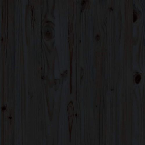 Градински среден диван, черен, бор масив