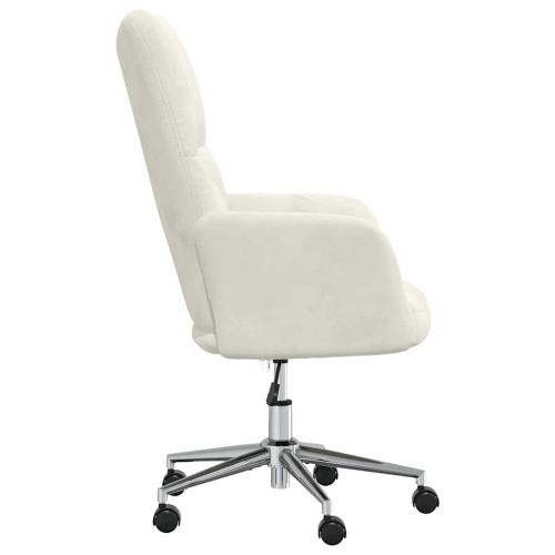 Релакс стол, кремаво-бял, кадифе