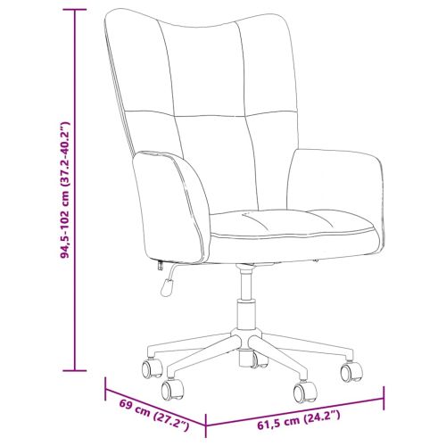 Релакс стол, кремаво-бял, кадифе