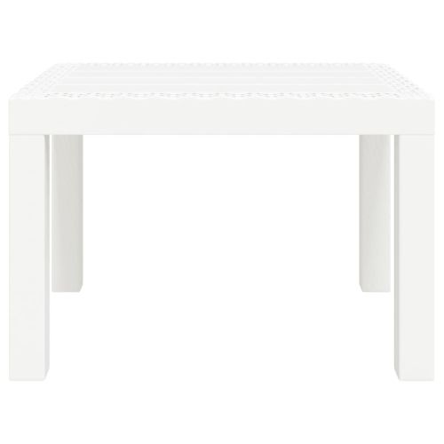 Градинска маса, бяла, 59x47x40 см, PP