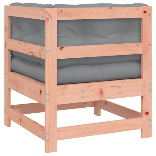 Ъглов диван с възглавници, дугласко дърво масив