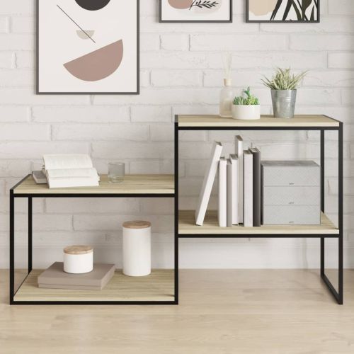 Рафтове за етажерка, 8 бр, дъб сонома, 60x50x1,5 см, ПДЧ