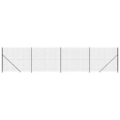 Плетена оградна мрежа с фланец, антрацит, 2x10 м