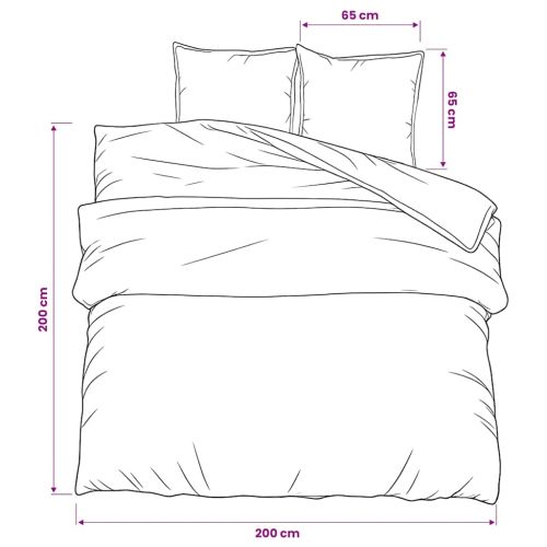 Комплект спално бельо, розово, 200x200 см, памук