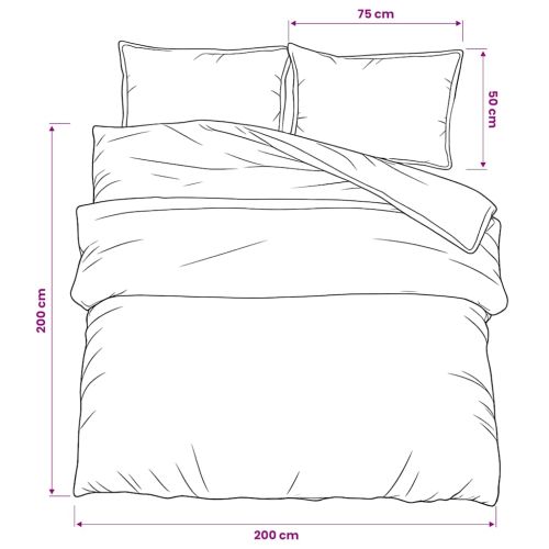 Комплект спално бельо, розово, 200x200 см, памук