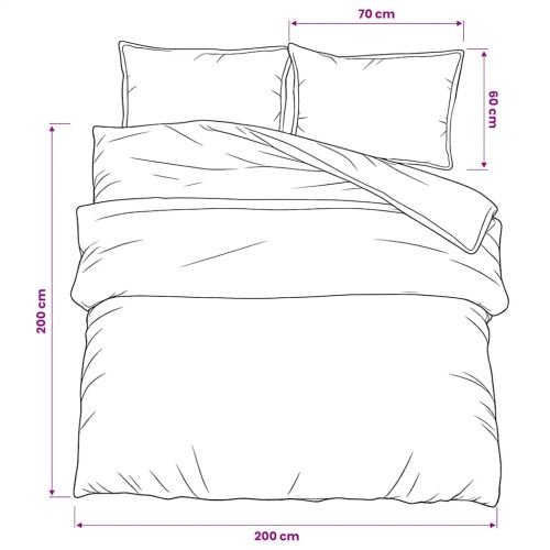 Комплект спално бельо, тъмносив, 200x200 см, памук