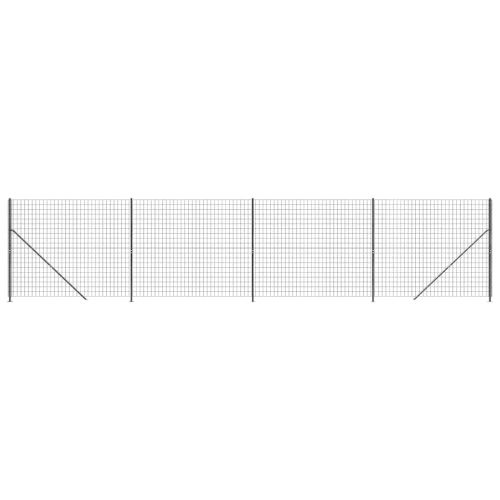 Плетена оградна мрежа с фланец, антрацит, 1,8x10 м