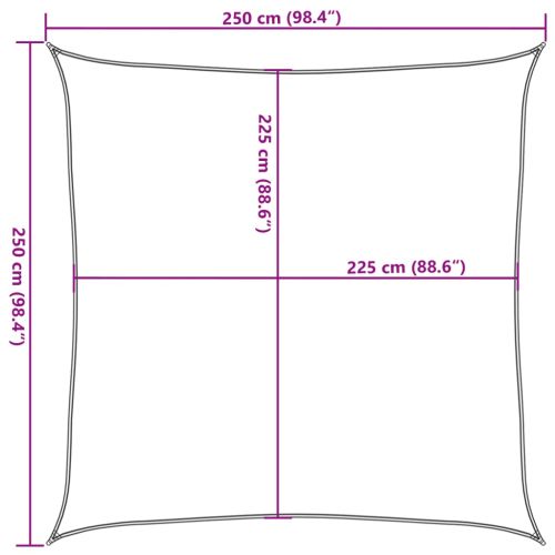 Платно-сенник, 160 г/м², квадратно, светлосив, 2,5x2,5 м, HDPE