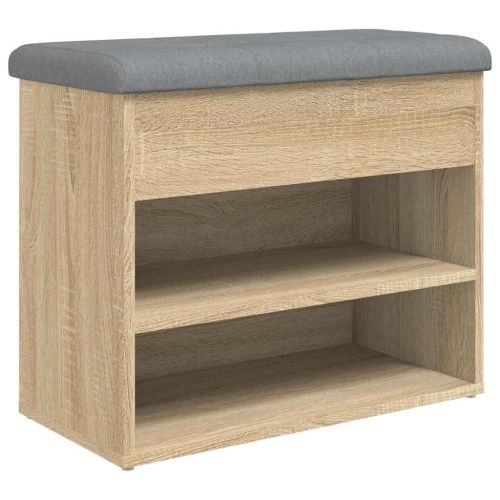 Пейка за обувки, сонома дъб, 62x32x50 см, инженерно дърво