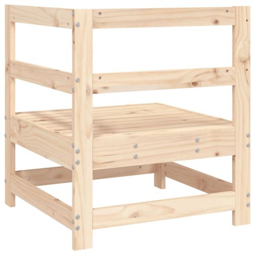 Градински ъглов диван, бор масив