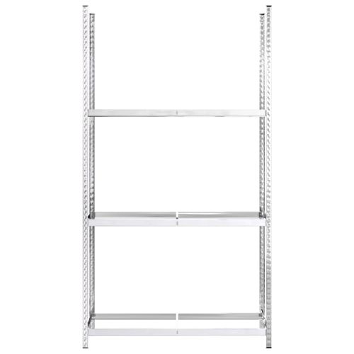 Стелажи за гуми с 3 рафта 2 бр сребристи 110x40x200 см стомана