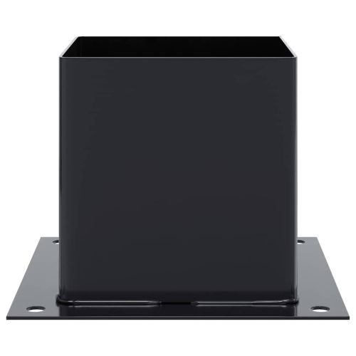 Основи за стълбове квадрат 12 бр прахово боядисана стомана