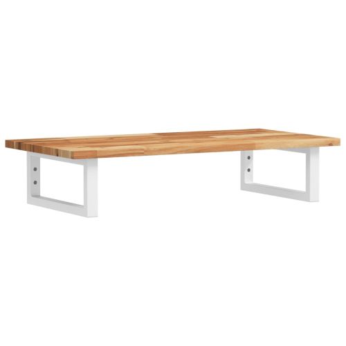 Стенен рафт за мивка, стомана и масивно дърво акация