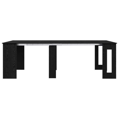 Маса за хранене 240 x 85 x 75 см Инженерна дървесина Черен дъб