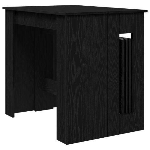 Маса за хранене 240 x 85 x 75 см Инженерна дървесина Черен дъб